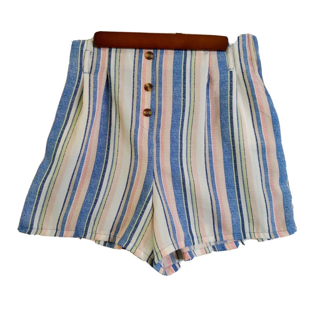 Beautees Shorts Girls XL Extra Large Lined Blue Pink‎ White Lightweight